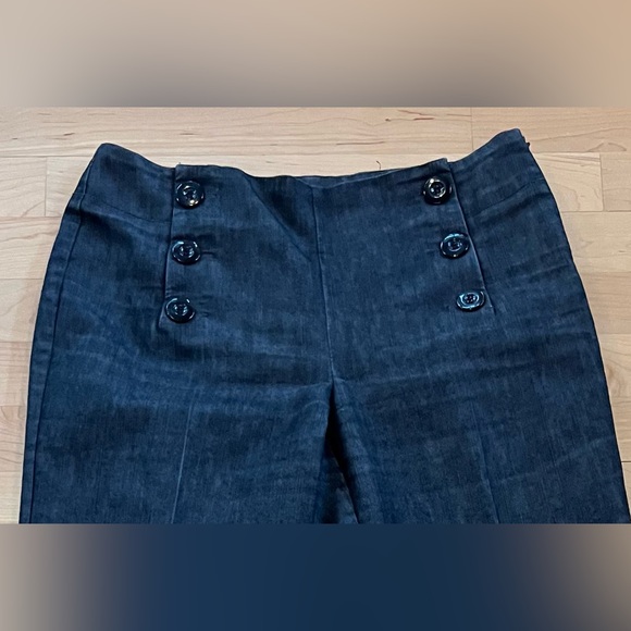 Size 4 Tall | Wide Leg Sailor Side Zip Jeans | Kenneth Cole Reaction | Charcoal - Picture 3 of 15